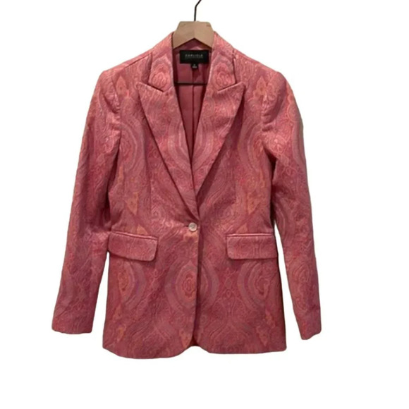 Carlisle Collection women's Paisley suit Pink size 2 - Picture 1 of 13